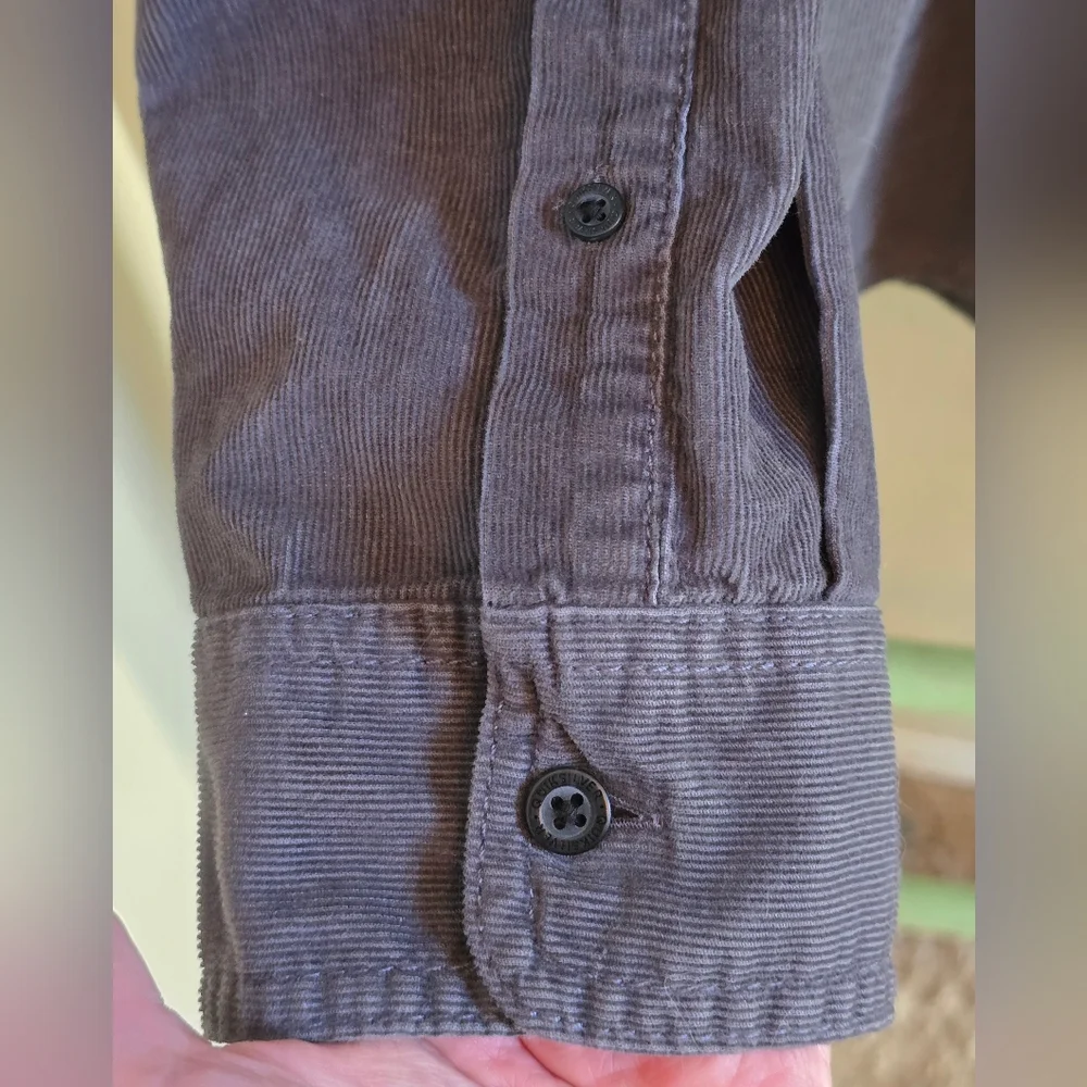 Quicksilver Bubble Cotton Corduroy Shirt Jacket, Iron Gate, Sz XL - Picture 7 of 10
